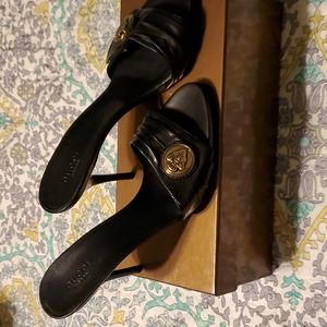 Gucci Black Sand Pelle S. Cuoio Nappa Silk